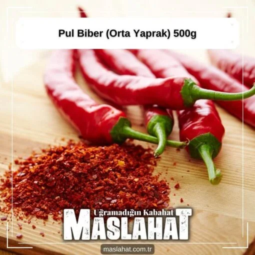 Pul Biber Orta Yaprak 500g Maslahat