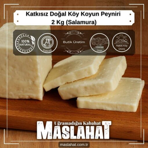 Katkısız Doğal Köy Koyun Peyniri 2 Kg (Salamura)-1