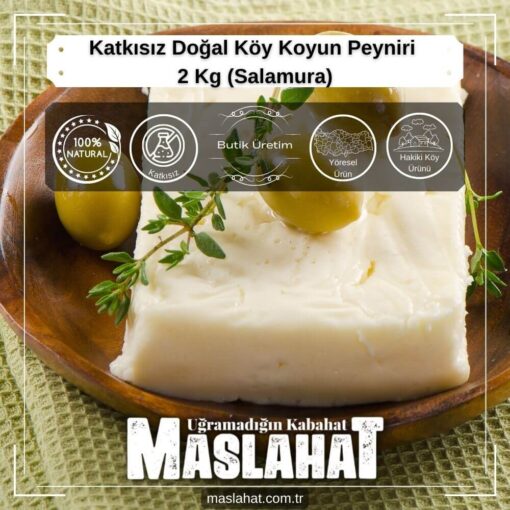 Katkısız Doğal Köy Koyun Peyniri 2 Kg (Salamura)-2