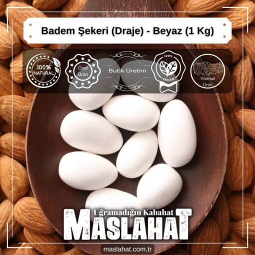 Badem Şekeri (Draje) - Beyaz (1 Kg)-3