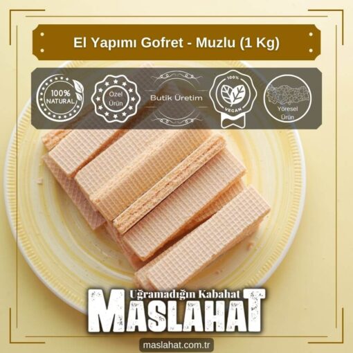 El Yapımı Gofret - Muzlu (1 Kg)-1