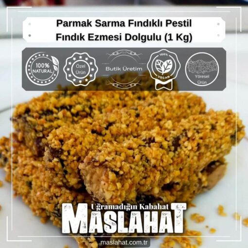 Parmak Sarma Fındıklı Pestil - Fındık Ezmesi Dolgulu (1 Kg)-2