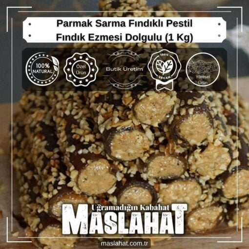 Parmak Sarma Fındıklı Pestil - Fındık Ezmesi Dolgulu (1 Kg)-4