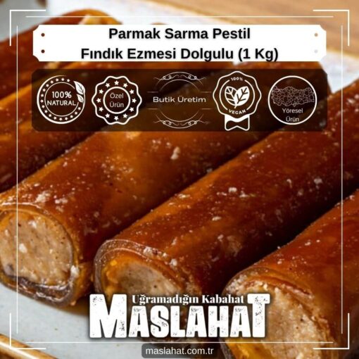 Parmak Sarma Pestil - Fındık Ezmesi Dolgulu (1 Kg)-4