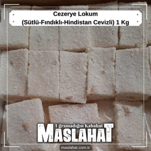 Cezerye Lokum (Sütlü-Fındıklı-Hindistan Cevizli) 1 Kg-1